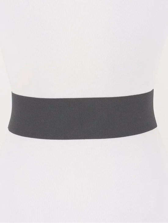 Gold Leaf Metal Black Elastic Belt